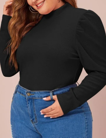 Bluza SHEIN CURVE, negru Negru