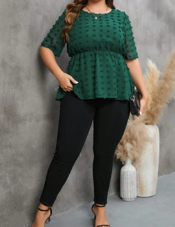 Bluza SHEIN CURVE, verde Verde