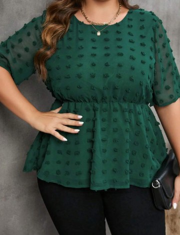 Bluza SHEIN CURVE, verde