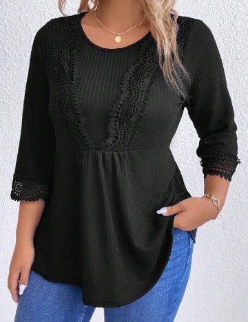 Bluza SHEIN CURVE, negru