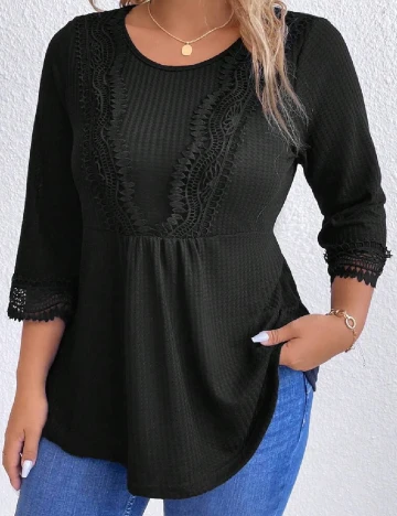 Bluza SHEIN CURVE, negru Negru