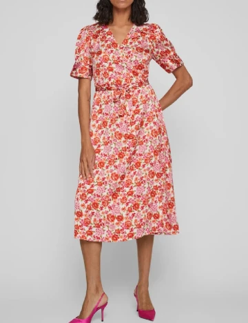 Rochie medie Vila, floral print Floral print