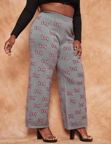 Pantaloni SHEIN CURVE, gri, 1 XL
