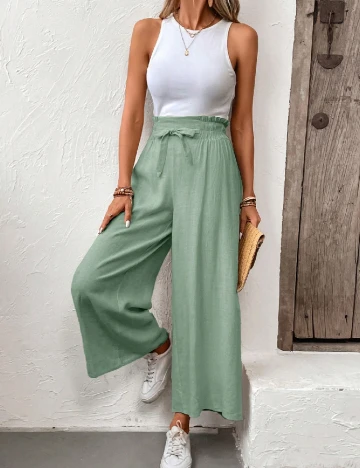 Pantaloni SHEIN, verde Verde