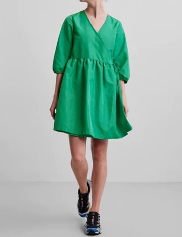 Rochie scurta Pieces, verde, M