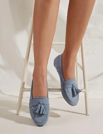 Mocasini SHEIN, bleu Albastru