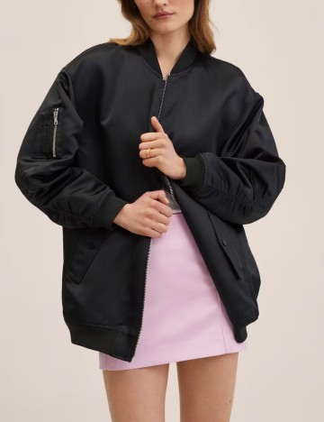 Geaca Oversize Mango, negru