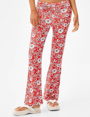 Pantaloni Bershka, rosu, S