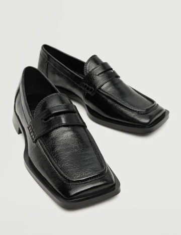 Mocasini Mango, negru Negru