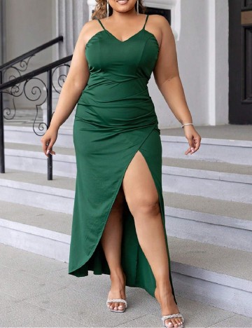 Rochie lunga SHEIN CURVE, verde