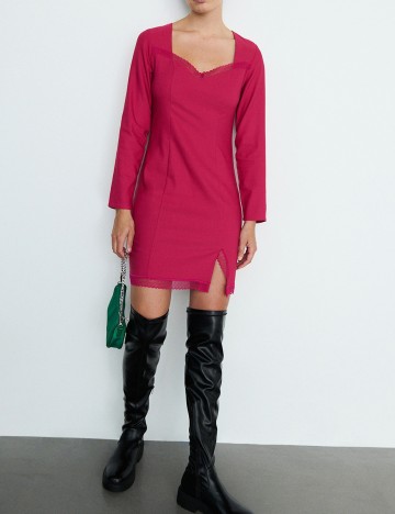 Rochie scurta Reserved, magenta, 36