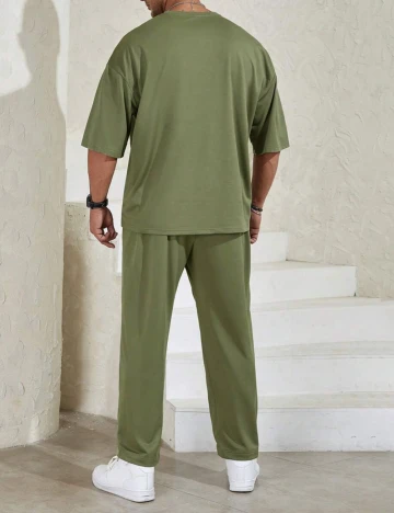 Compleu SHEIN Plus Size Men, verde Verde