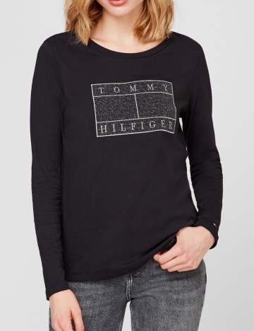 Bluza Tommy Hilfiger, negru