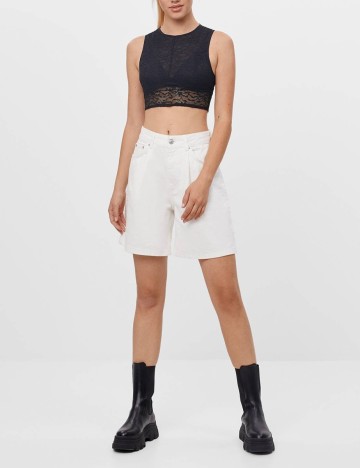 Top Bershka, negru, M