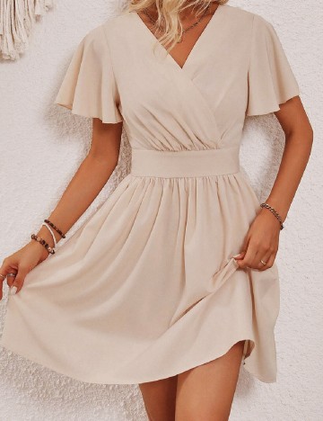 Rochie scurta SHEIN, crem