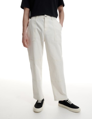 Pantaloni Reserved, alb, L