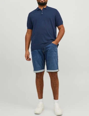 Tricou Jack&Jones Plus Size Men, bleumarin Albastru