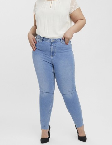 Blugi Vero Moda Curve, albastru denim, 44