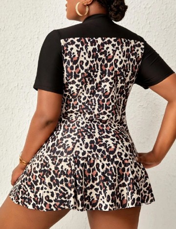 Costum de baie SHEIN CURVE, animal print