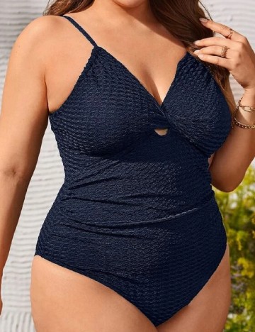 Costum de baie SHEIN CURVE, bleumarin