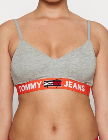 Bustiera Tommy Jeans, gri