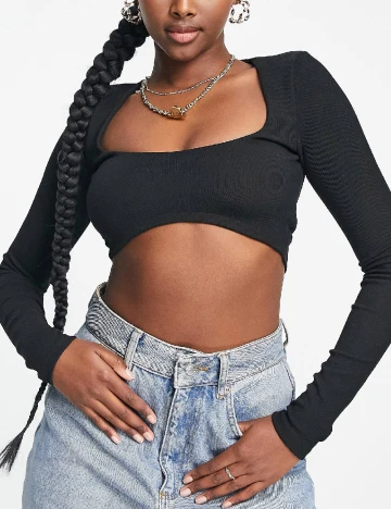 Top ASOS, negru Negru