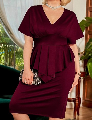 Rochie medie SHEIN CURVE, turcoaz