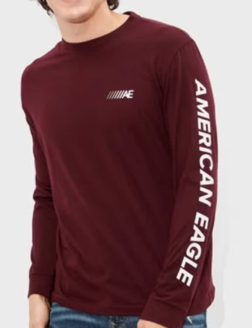 Bluza American Eagle, visiniu Rosu