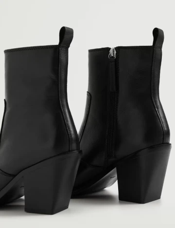 Botine Mango, negru Negru