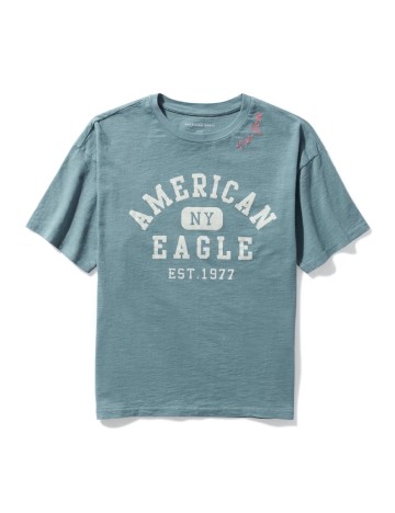 Tricou American Eagle, turcoaz