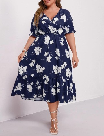 Rochie medie SHEIN CURVE, bleumarin