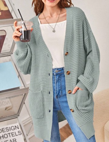 Cardigan Shein Kids, verde