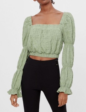 Top Stradivarius, verde, M