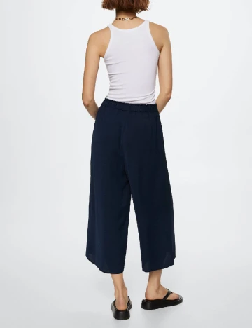 Pantaloni Mango, bleumarin inchis Albastru