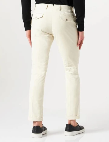 Pantaloni HACKETT, ecru Alb