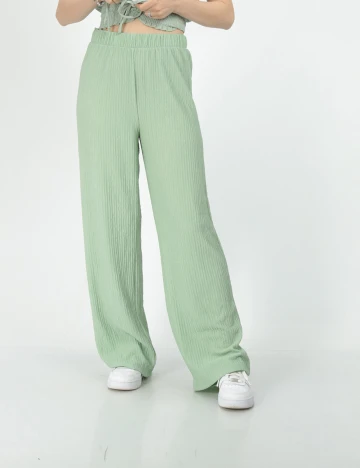 Pantaloni Pieces, verde Verde