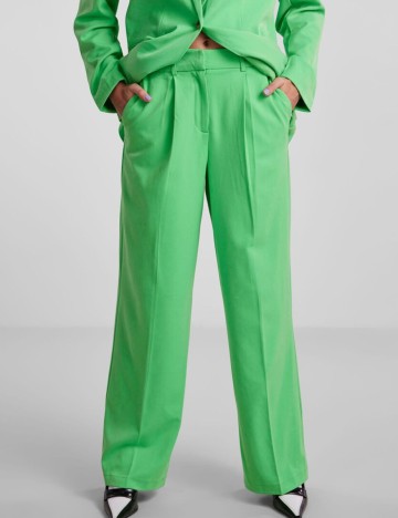 Pantaloni Pieces, verde, M