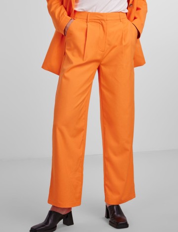 Pantaloni Pieces, portocaliu, S