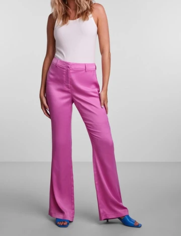 Pantaloni Pieces, roz Roz