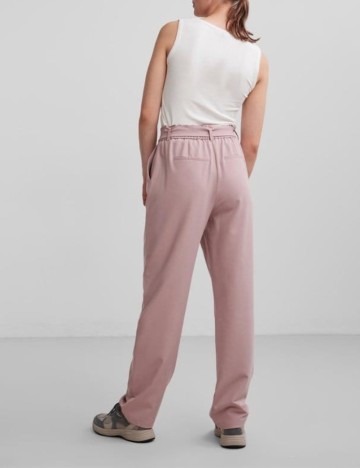 Pantaloni Pieces, roz pudra