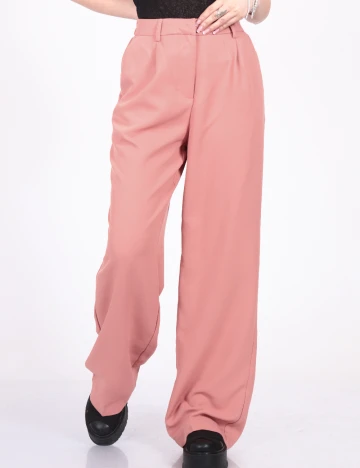 Pantaloni Pieces, roz pudra Roz