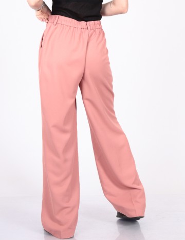 Pantaloni Pieces, roz pudra