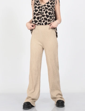 Pantaloni Pieces, crem Crem