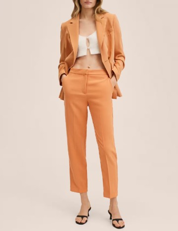 Pantaloni Mango, portocaliu