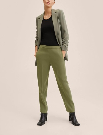 Pantaloni Mango, verde, S