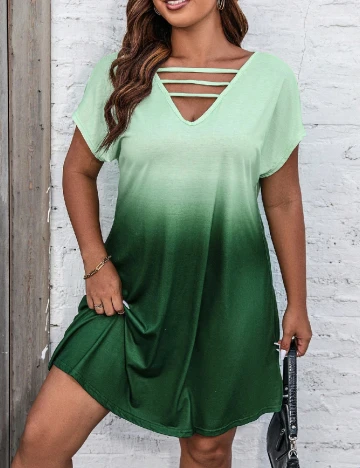 Rochie scurta SHEIN CURVE, verde Verde