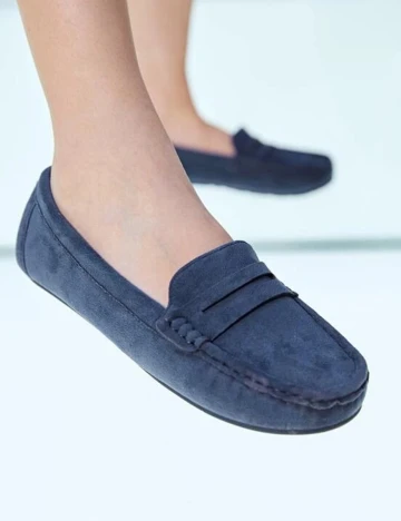 Mocasini Shein Kids, bleumarin Albastru