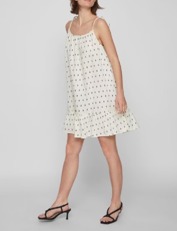 Rochie scurta Vila, ecru