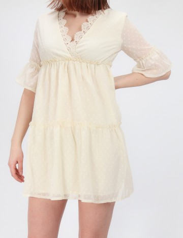 Rochie scurta SHEIN, crem, XS