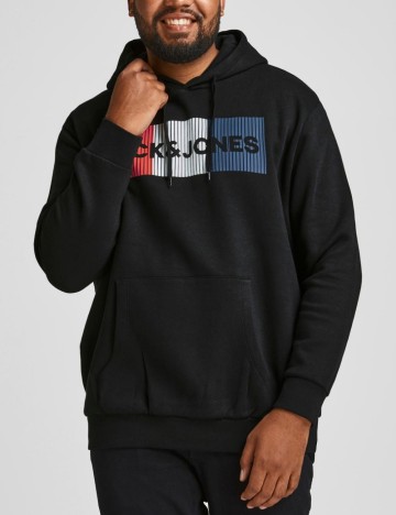 Hanorac Jack&Jones Plus Size Men, negru